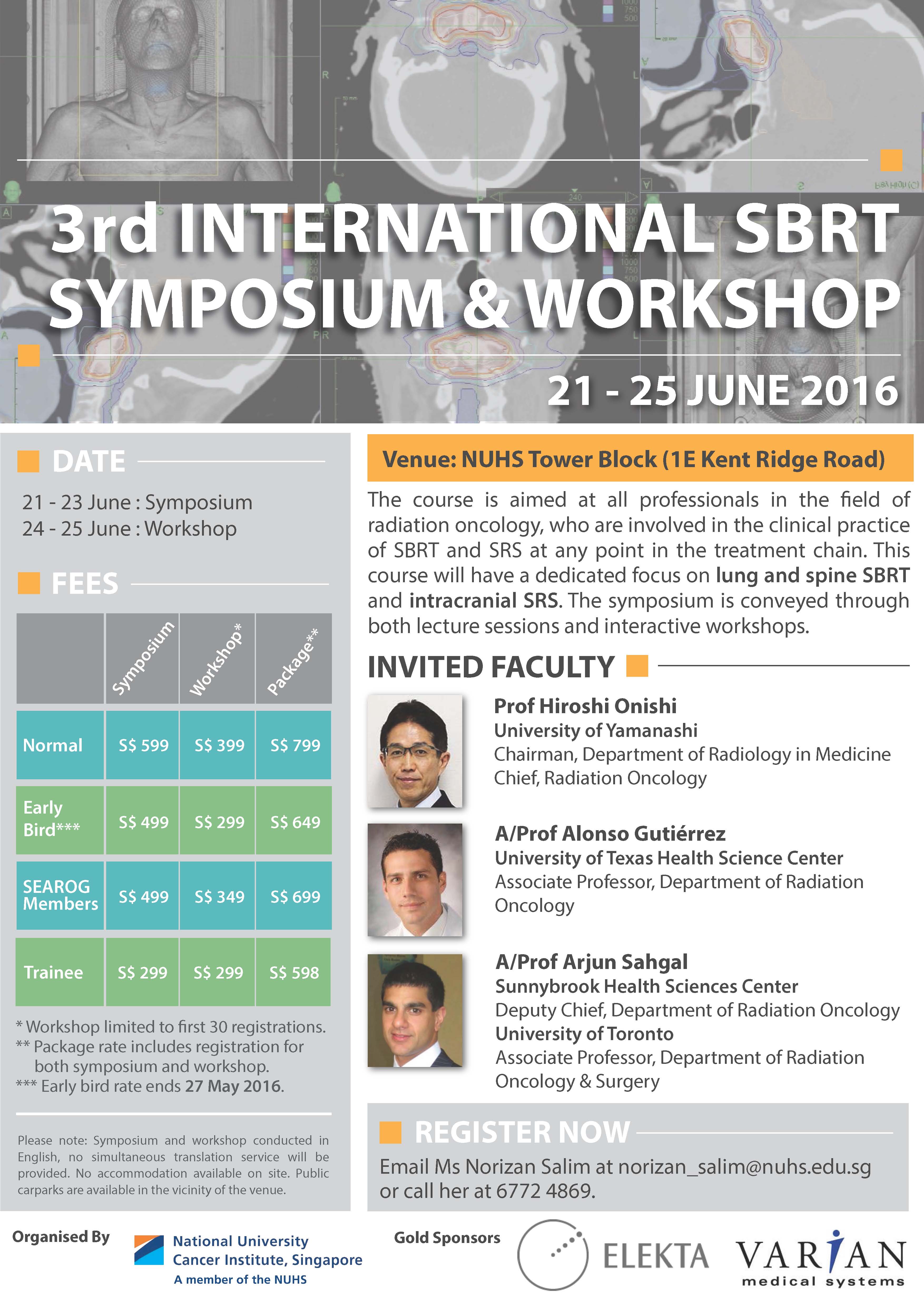 20160621 3rd International SBRT symposium